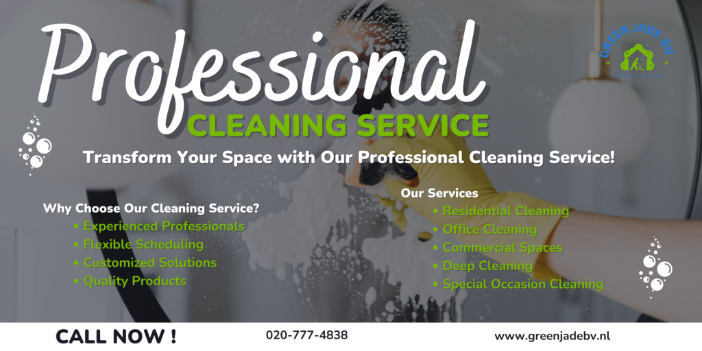 White and Yellow Minimalist Cleaning Service Banner